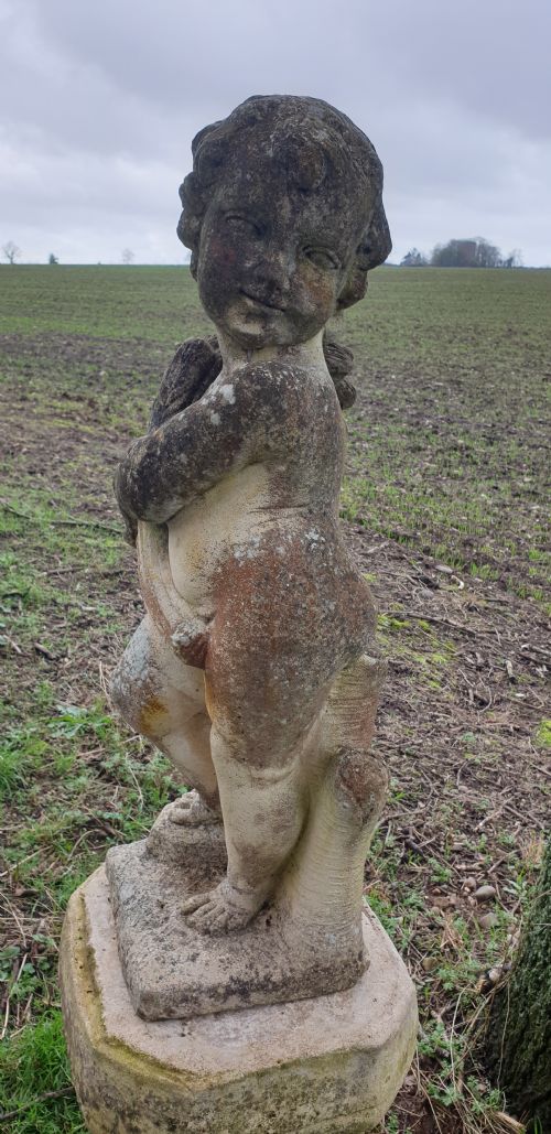 LARGE GARDEN STATUE ON PLINTH - ADDITIONAL PHOTO 4