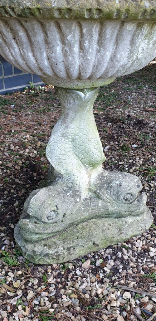 GARDEN PLANTER WITH DOLPHIN PEDESTAL - ADDITIONAL PHOTO 3