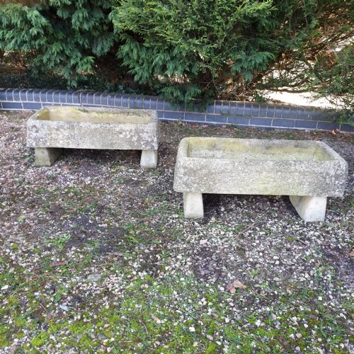 a very good pair garden troughs - CATEGORY: ANTIQUE MISCELLANEOUS - DATED 1930