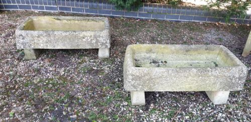 A VERY GOOD PAIR GARDEN TROUGHS - ADDITIONAL PHOTO 1