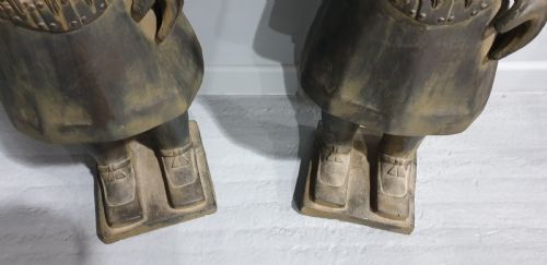 LARGE PAIR CHINESE TERRACOTTA SOLDIERS - ADDITIONAL PHOTO 3