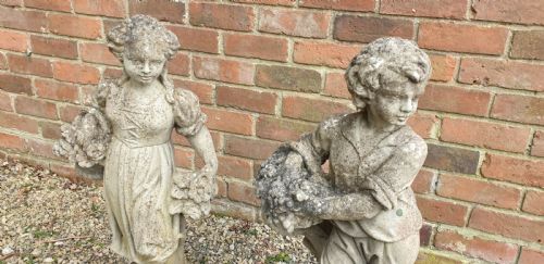 VERY NICE PAIR GARDEN STATUES - ADDITIONAL PHOTO 1