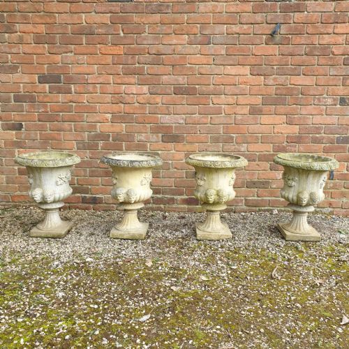 set four garden campana planters - CATEGORY: ANTIQUE MISCELLANEOUS - DATED 1930