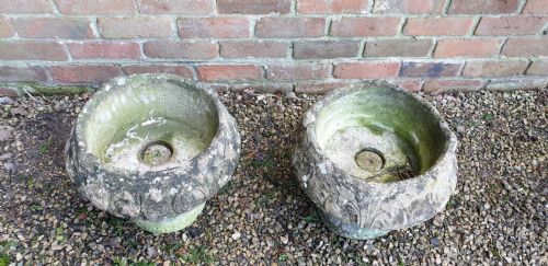 PAIR ROUND GARDEN PLANTERS - ADDITIONAL PHOTO 2