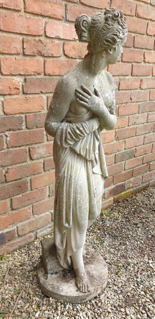 GARDEN FIGURE OF A DRAPED WOMAN - ADDITIONAL PHOTO 3