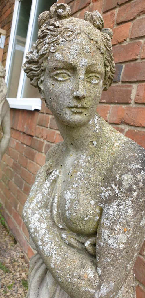 GARDEN FIGURE OF A DRAPED WOMAN - ADDITIONAL PHOTO 5