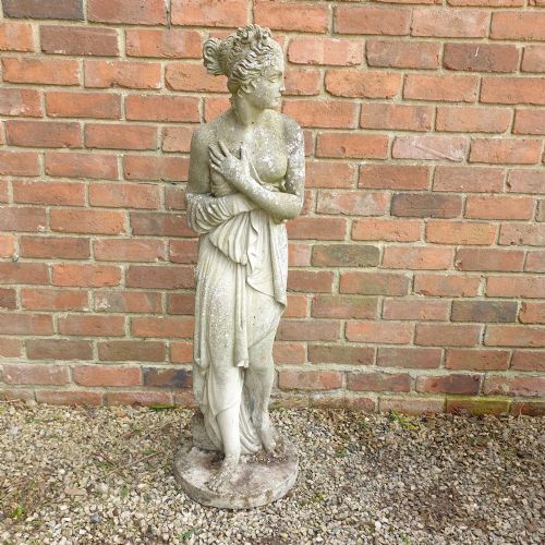 garden figure of a draped woman - CATEGORY: ANTIQUE SCULPTURES - DATED 1930