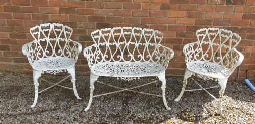 VERY GOOD CAST IRON GARDEN SOFA AND CHAIRS - ADDITIONAL PHOTO 1
