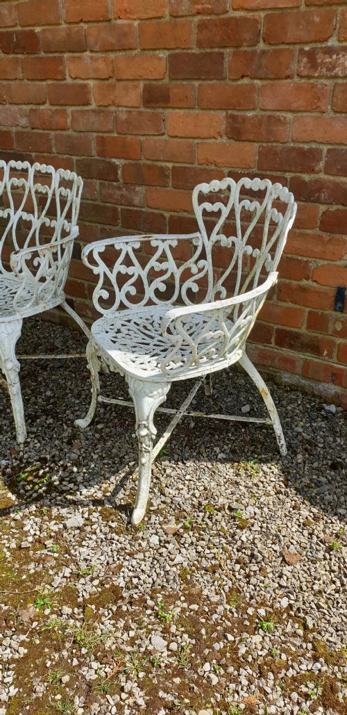 VERY GOOD CAST IRON GARDEN SOFA AND CHAIRS - ADDITIONAL PHOTO 2