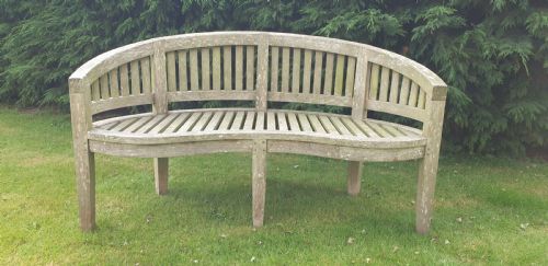 VERY GOOD SILVERED GARDEN BENCH - ADDITIONAL PHOTO 1