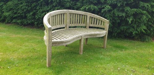 VERY GOOD SILVERED GARDEN BENCH - ADDITIONAL PHOTO 6