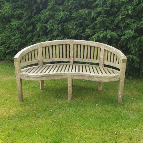 very good silvered garden bench - CATEGORY: ANTIQUE MISCELLANEOUS - DATED 1930