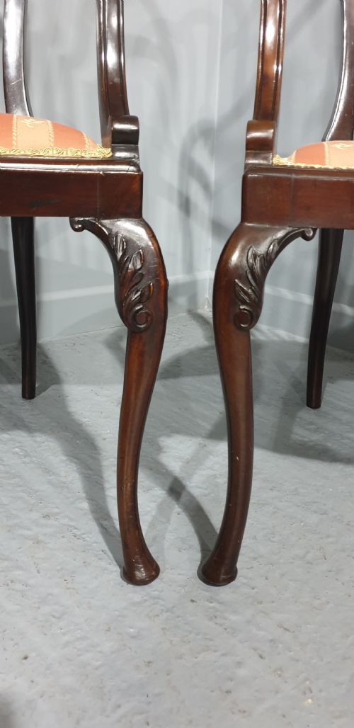 VERY NICE PAIR MAHOGANY ELBOW CHAIRS - ADDITIONAL PHOTO 3