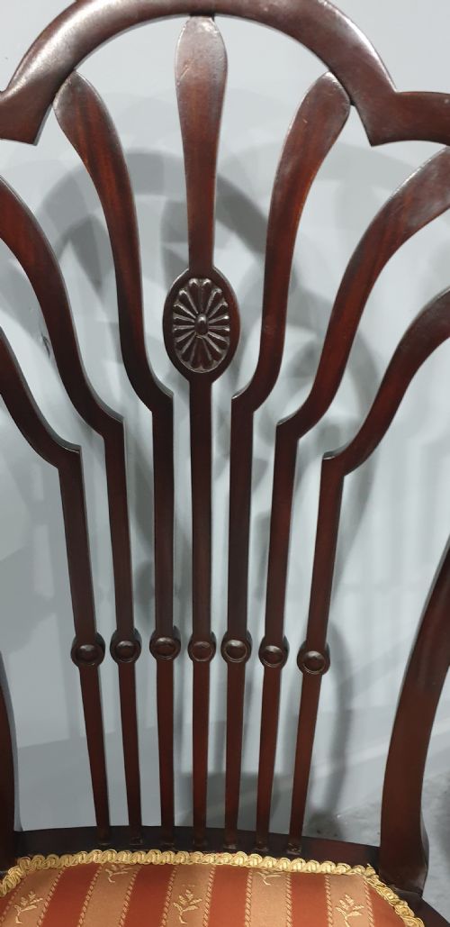 VERY NICE PAIR MAHOGANY ELBOW CHAIRS - ADDITIONAL PHOTO 4