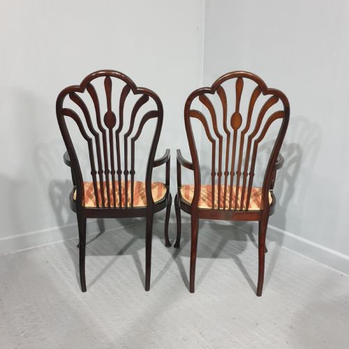 VERY NICE PAIR MAHOGANY ELBOW CHAIRS - ADDITIONAL PHOTO 8