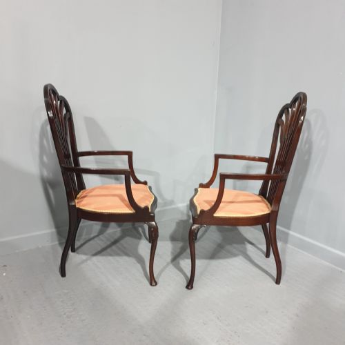 VERY NICE PAIR MAHOGANY ELBOW CHAIRS - ADDITIONAL PHOTO 10