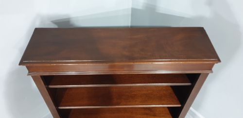 VICTORIAN MAHOGANY OPEN ADJUSTABLE LIBRARY BOOKCASE - ADDITIONAL PHOTO 2