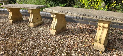 PAIR OF STONE BENCHES - ADDITIONAL PHOTO 5