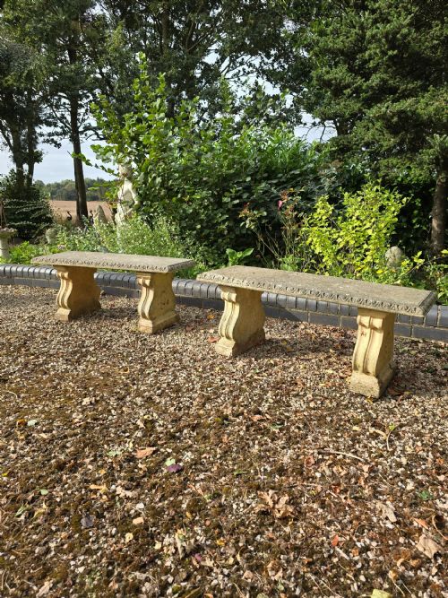 PAIR OF STONE BENCHES - ADDITIONAL PHOTO 1