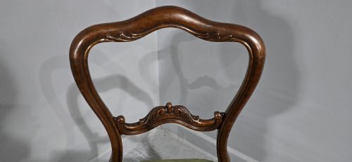 VICTORIAN WALNUT DESK CHAIR - ADDITIONAL PHOTO 2