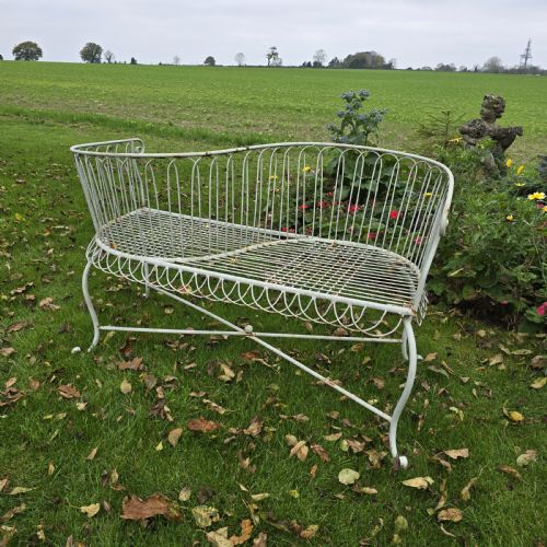FRENCH CONSERVATORY GARDEN LOVE SEAT - ADDITIONAL PHOTO 1