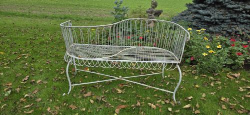 FRENCH CONSERVATORY GARDEN LOVE SEAT - ADDITIONAL PHOTO 2