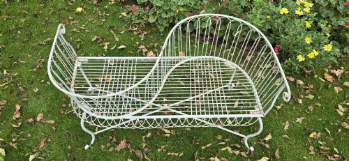 FRENCH CONSERVATORY GARDEN LOVE SEAT - ADDITIONAL PHOTO 3