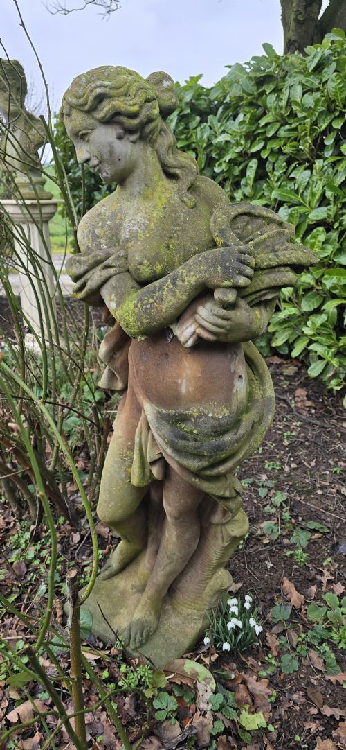 LARGE STONE LADY FIGURE - ADDITIONAL PHOTO 3