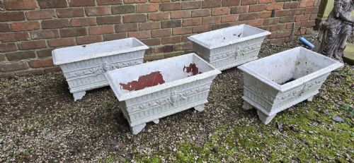 SET FOUR REGENCY CAST IRON PLANTERS - ADDITIONAL PHOTO 4