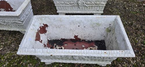 SET FOUR REGENCY CAST IRON PLANTERS - ADDITIONAL PHOTO 6