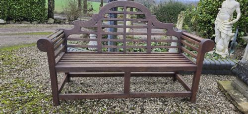 LUTYENS STYLE TEAK BENCH - ADDITIONAL PHOTO 4