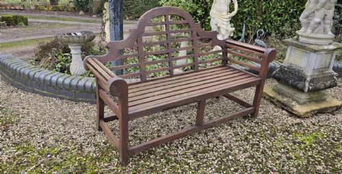 LUTYENS STYLE TEAK BENCH - ADDITIONAL PHOTO 6
