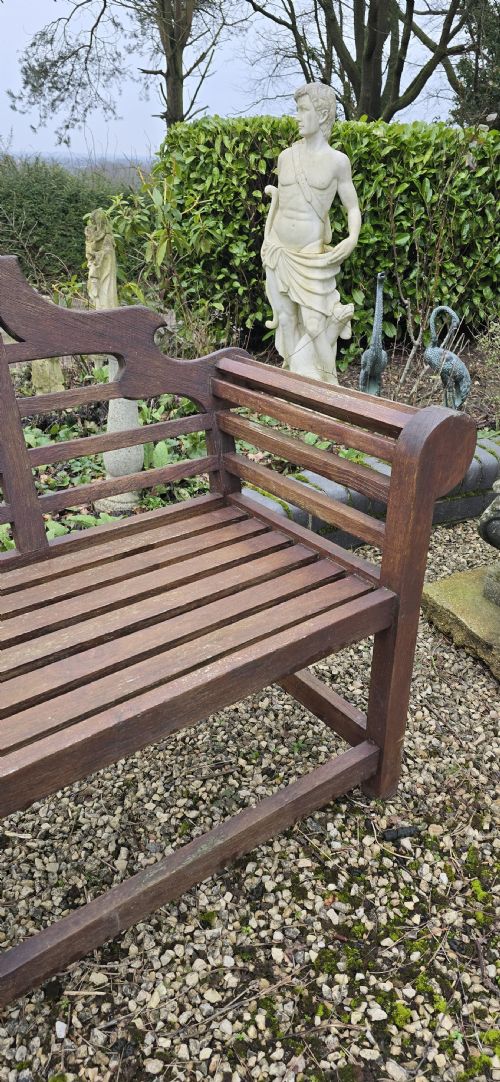 LUTYENS STYLE TEAK BENCH - ADDITIONAL PHOTO 7