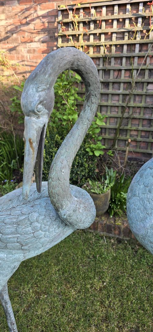 LARGE FABULOUS PAIR METAL CRANES - ADDITIONAL PHOTO 5