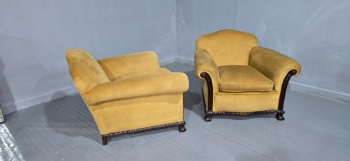 EXCELLENT PAIR CLUB CHAIRS - ADDITIONAL PHOTO 5