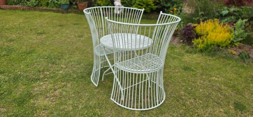 SUPER ART DECO CAST IRON PATIO SET - ADDITIONAL PHOTO 8