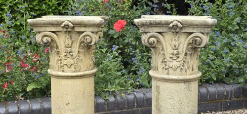 GOOD PAIR CORINTHAN COLUMNS - ADDITIONAL PHOTO 2