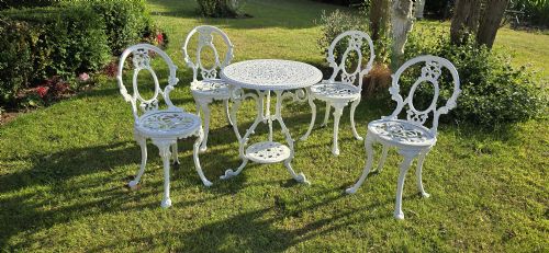 SUPER VINTAGE CONSERVATORY GARDEN TABLE AND CHAIRS - ADDITIONAL PHOTO 9