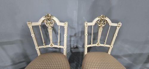 GOOD SET FRENCH PAINTED DINING CHAIRS - ADDITIONAL PHOTO 6