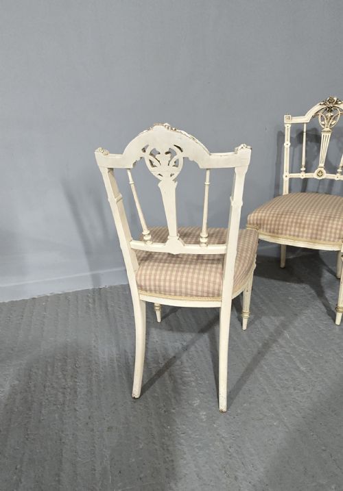 GOOD SET FRENCH PAINTED DINING CHAIRS - ADDITIONAL PHOTO 7