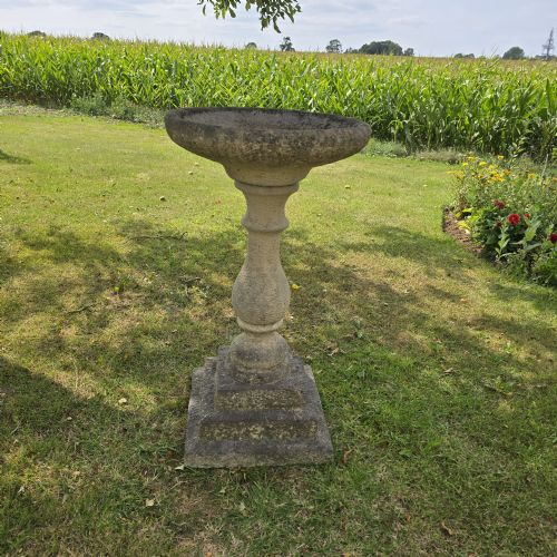 antique stone bird bath - CATEGORY: ANTIQUE MISCELLANEOUS - DATED 1950