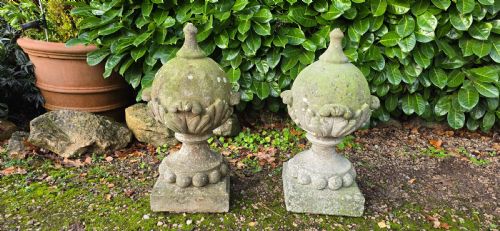 PAIR LARGE ARCHITECTURAL POST SEPTRE FINIALS - ADDITIONAL PHOTO 2