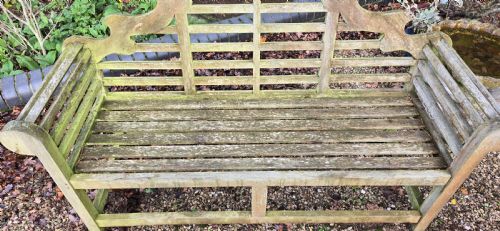 SILVERED TEAK GARDEN BENCH - ADDITIONAL PHOTO 2
