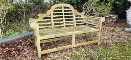 SILVERED TEAK GARDEN BENCH - ADDITIONAL PHOTO 4