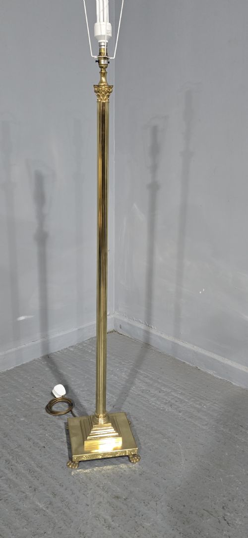 BRASS CORINTHIAN STANDARD LAMP - ADDITIONAL PHOTO 9