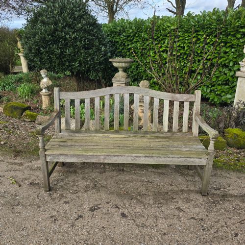 super well silvered garden bench - CATEGORY: ANTIQUE FURNITURE - DATED 1930
