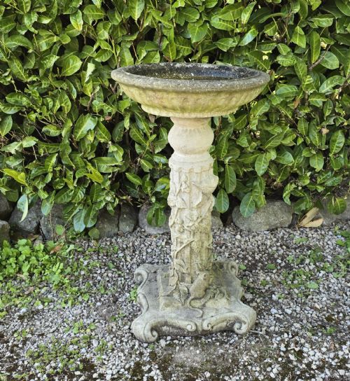 WELL WEATHERED BIRD BATH