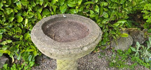 WELL WEATHERED BIRD BATH - ADDITIONAL PHOTO 1