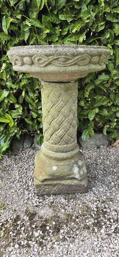 WELL WEATHERED BIRD BATH - ADDITIONAL PHOTO 2