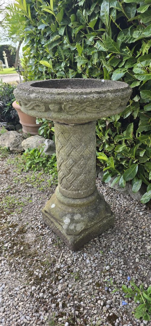 WELL WEATHERED BIRD BATH - ADDITIONAL PHOTO 4